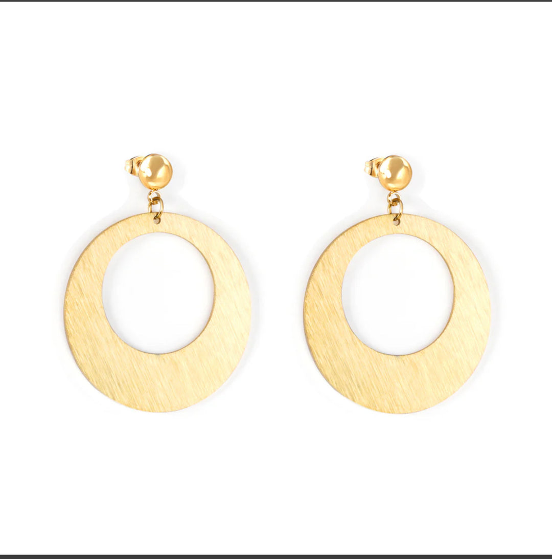 Classic Gold Circle Earrings