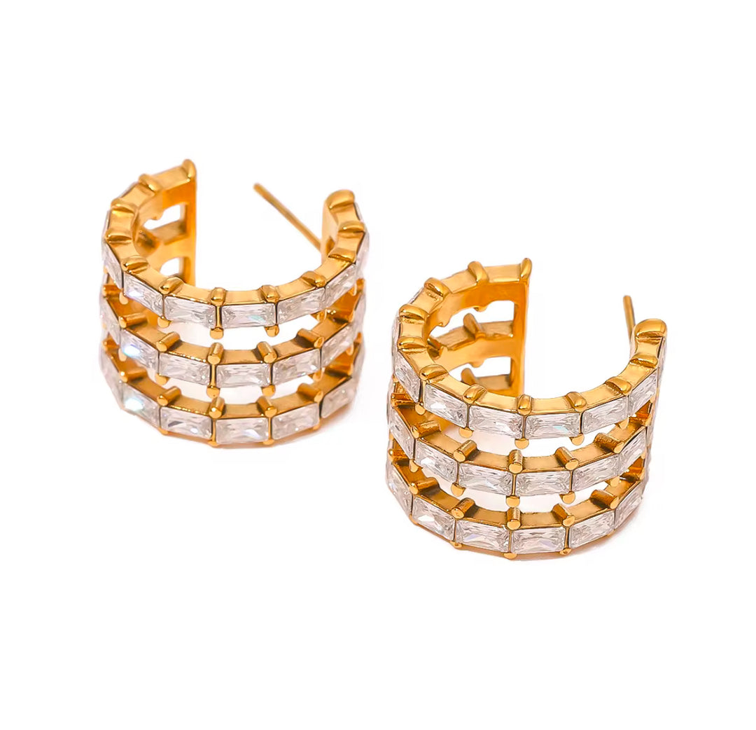 Tri-Luxe Hoops