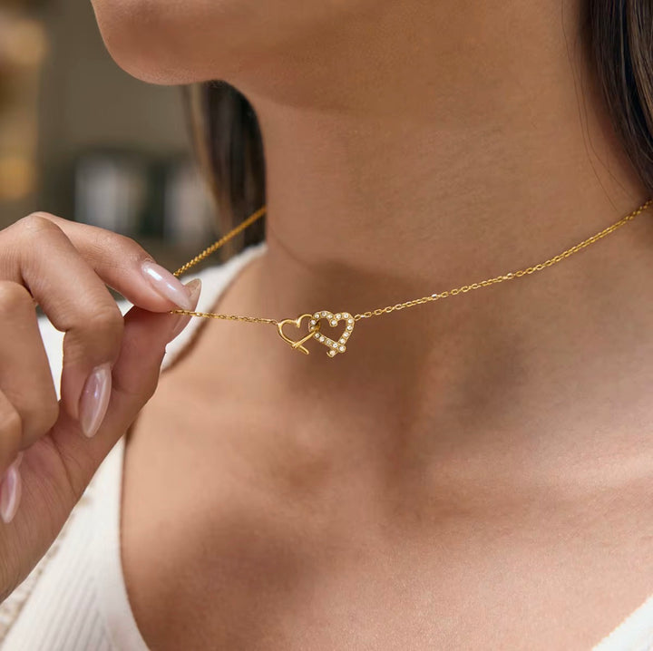 Interlocked Heart Necklace