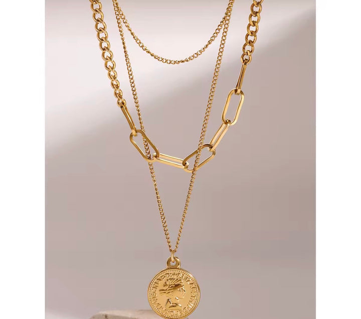 Liora Triple Chain Necklace