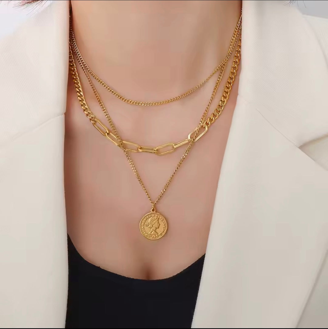 Liora Triple Chain Necklace