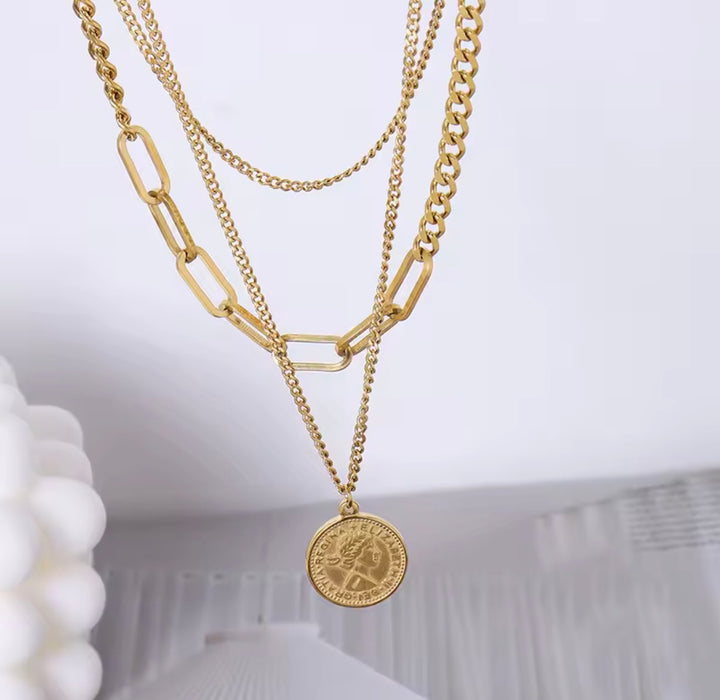 Liora Triple Chain Necklace
