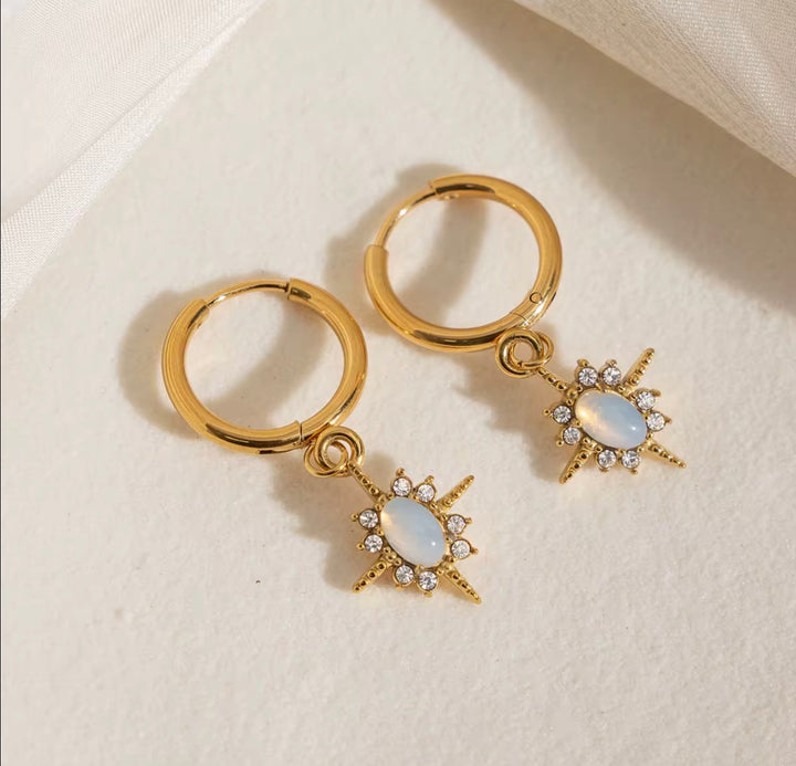 Lunelle Star Drop Hoops