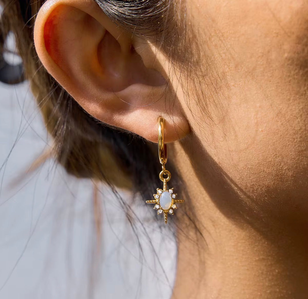 Lunelle Star Drop Hoops