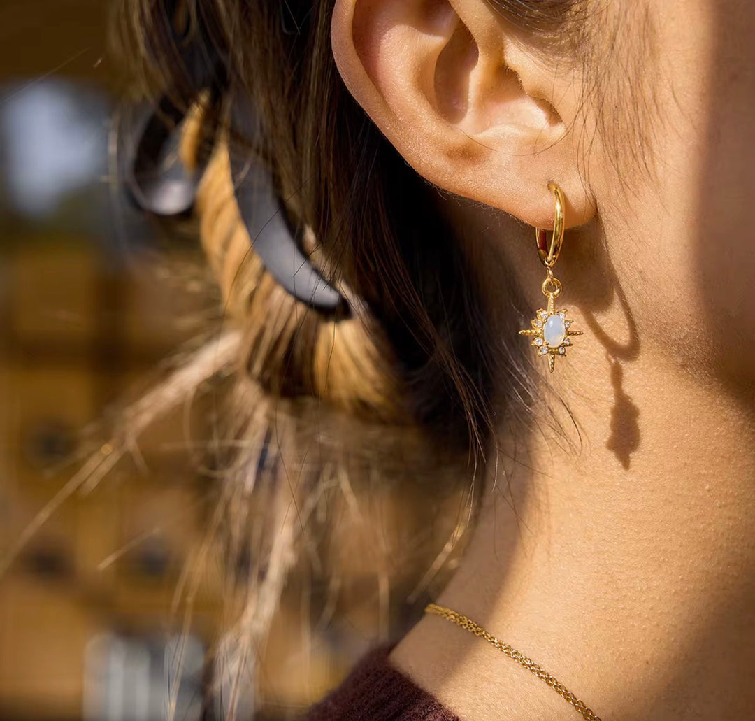 Lunelle Star Drop Hoops