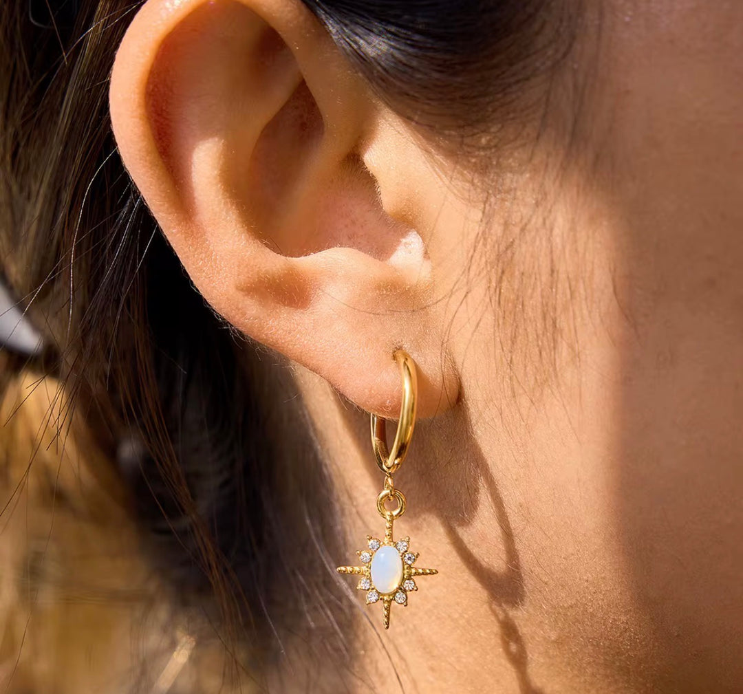 Lunelle Star Drop Hoops