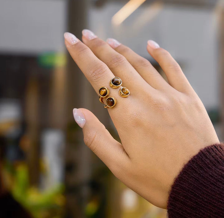 Amber Orbit Ring
