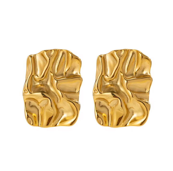 Rhea Crinkle Stud Earrings