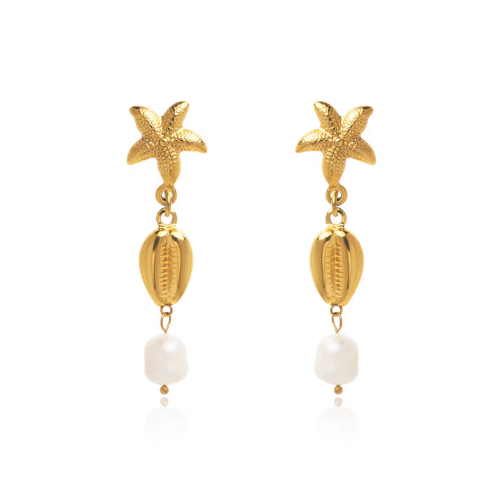 Sunlit Shell Drops Earrings